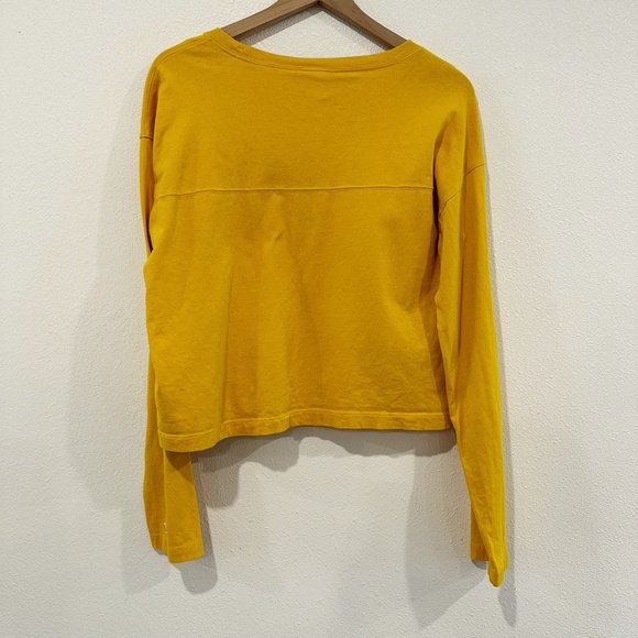 Champion Varsity Gold Long Sleeve Cropped Tee |R6 - Picture 5 of 7